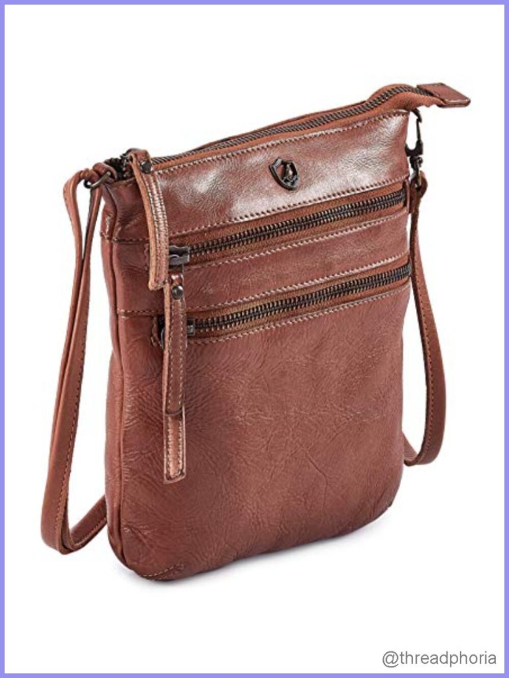 Genuine Leather Crossbody Bag Vintage Sling Purse